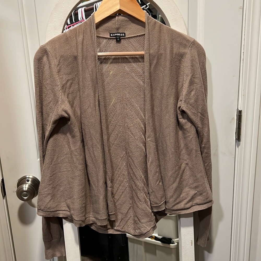 Tan cardigan